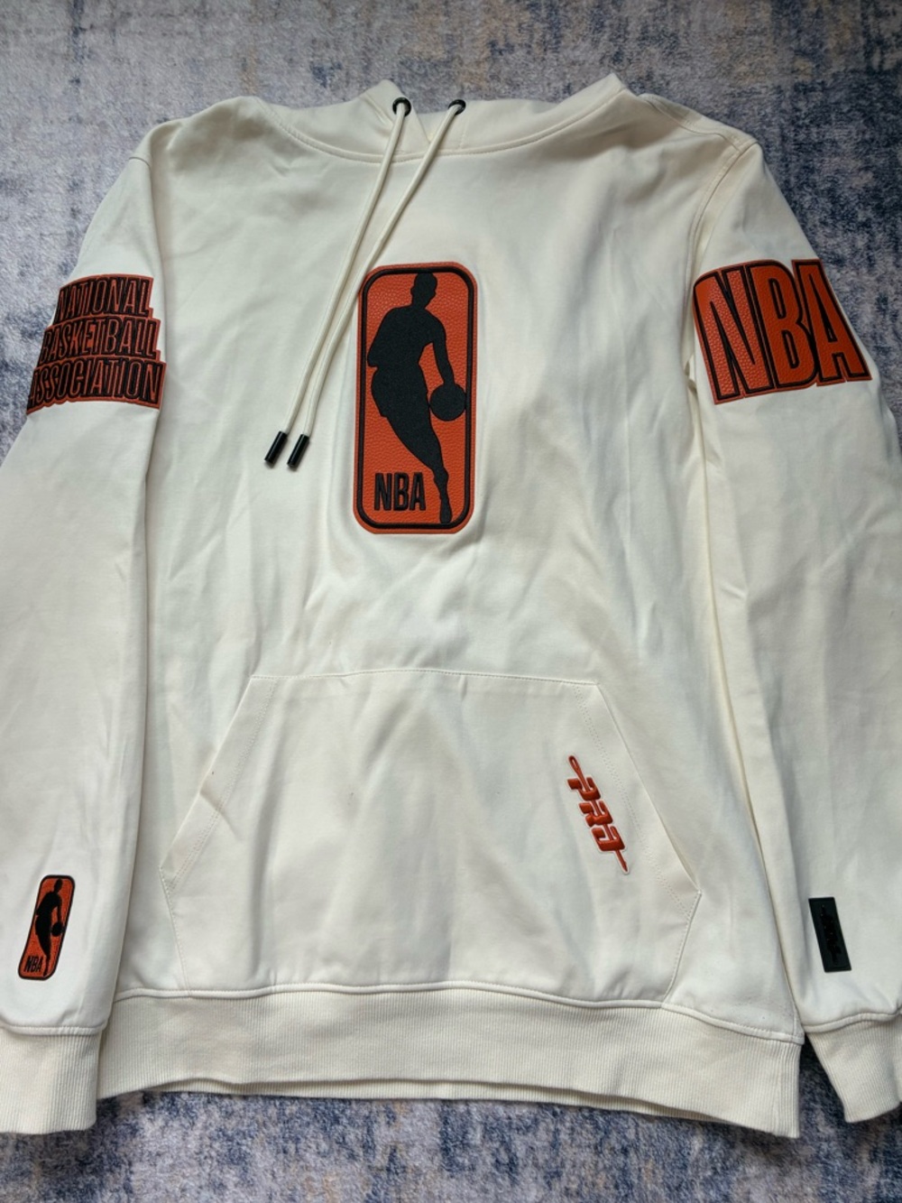 Luxury NBA Hoodie with Orange Logo Patches